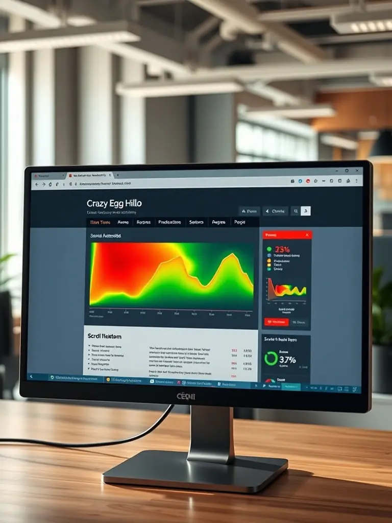 A screenshot of a Crazy Egg heatmap, highlighting areas of user attention and scroll depth, used in a blog post comparing heatmap tools.