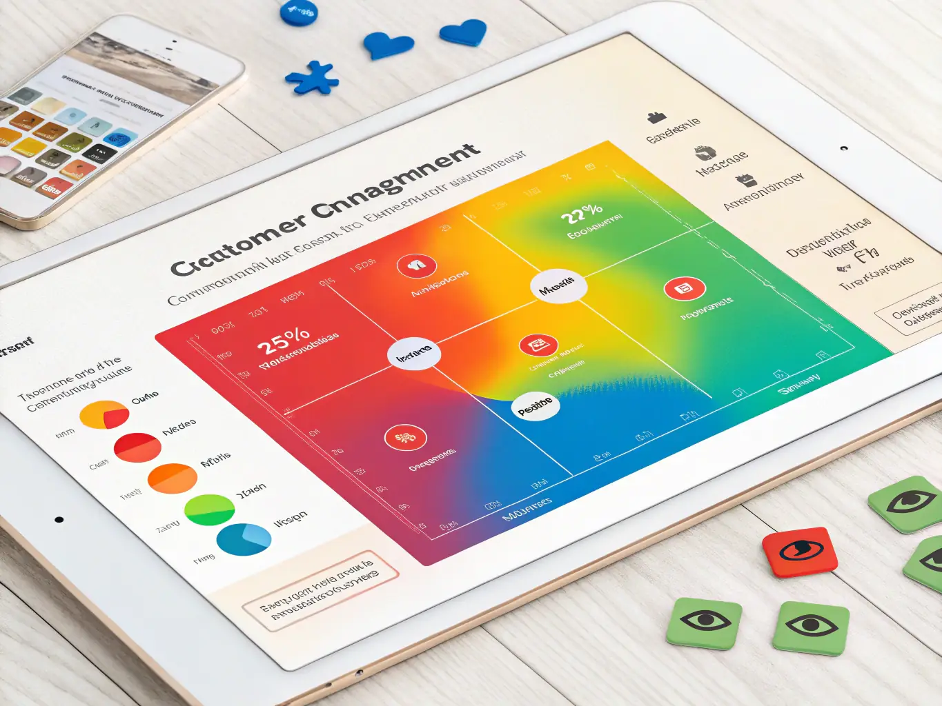 A heatmap visualization showing user clicks and scroll depth on a website page, highlighting areas of high engagement and potential drop-off points. The image should convey the clarity and actionable insights provided by heatmap tools.
