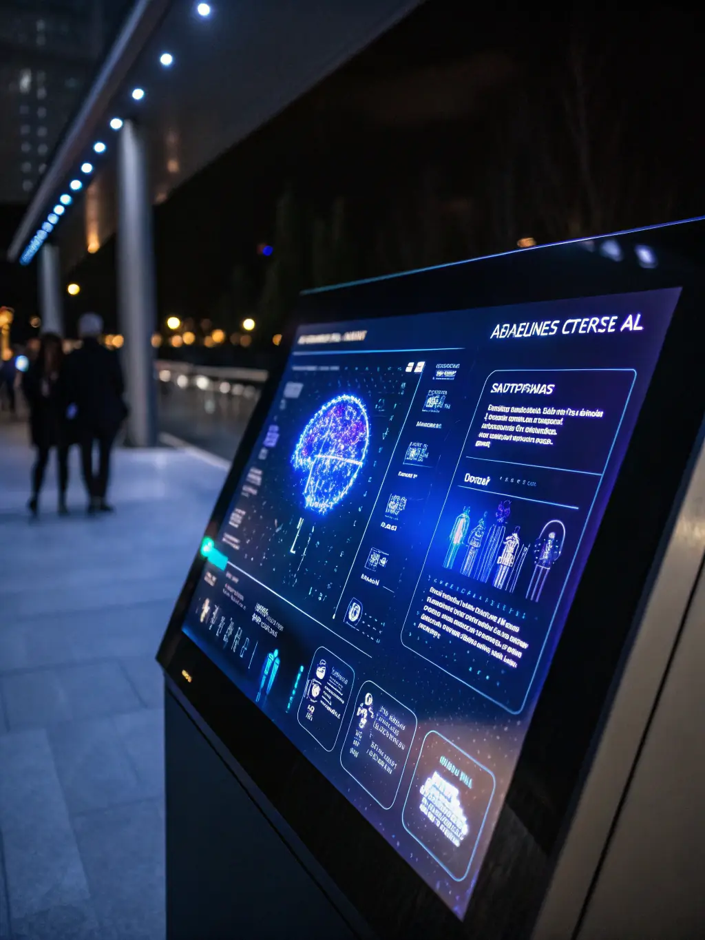 A visual representation of Synthesia's platform, showing an AI avatar creating a video presentation, used in a review on Biz Builder Tools.