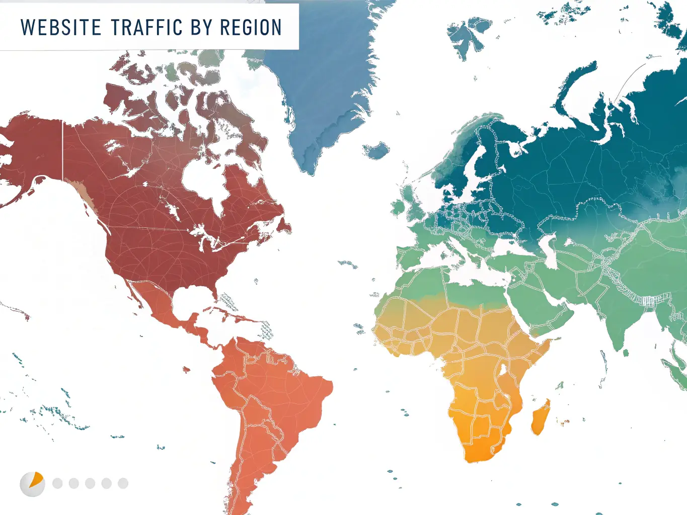 A heatmap overlayed on a website page, visually representing areas of high and low user activity, with different colors indicating the intensity of clicks and scrolls.